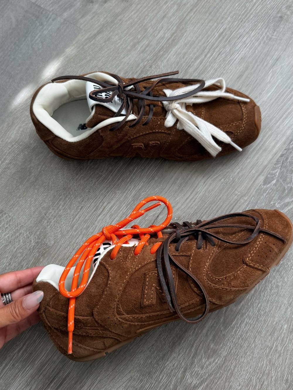 Brown Suede Lace-Up Sneakers - Casual Comfort